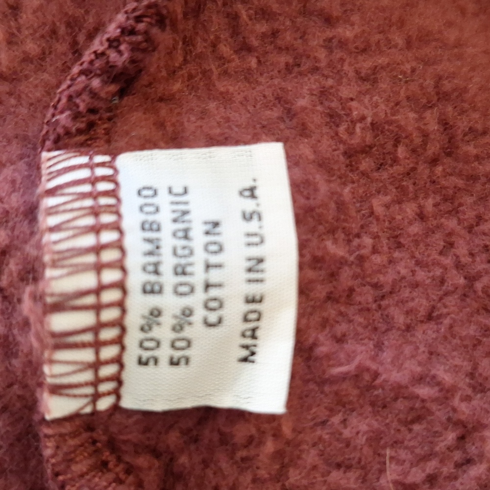 Bryn Walker Oversized Bamboo Wine Cropped Cardigan Small *C6 - Picture 6 of 6